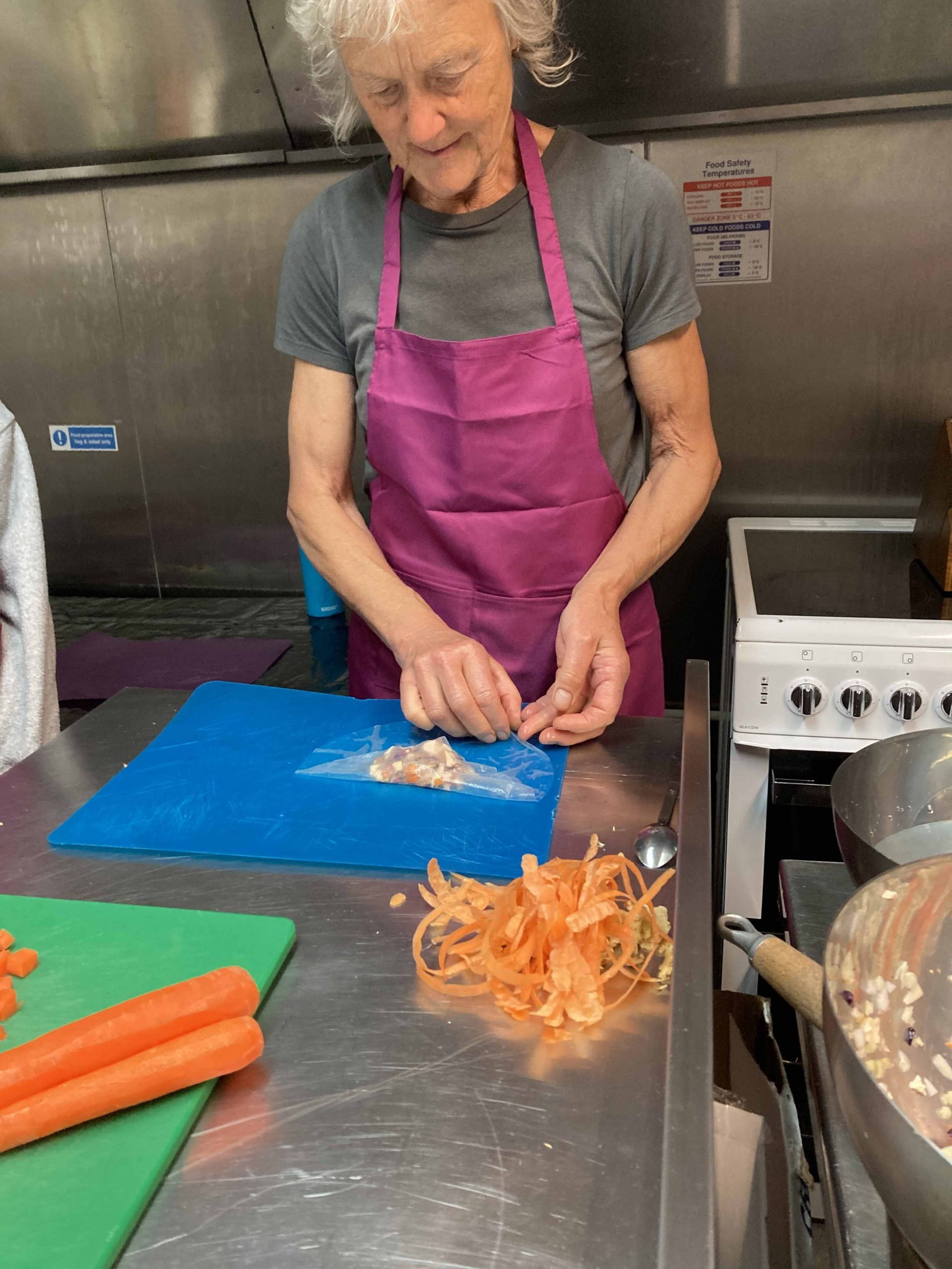 Person chopping veg